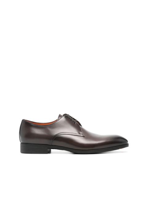 Santoni round-toe leather Oxford shoes