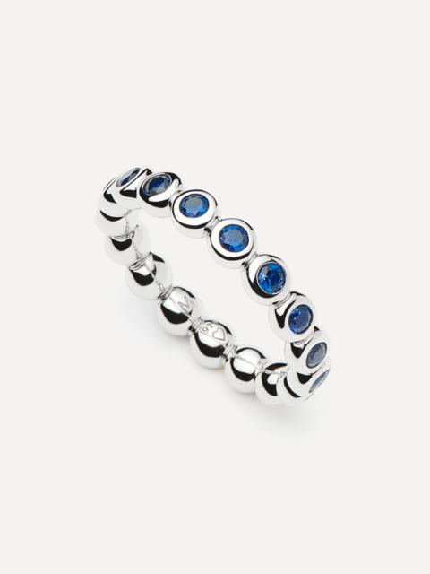 MISSOMA Rhodium-Plated Tennis Stacking Ring