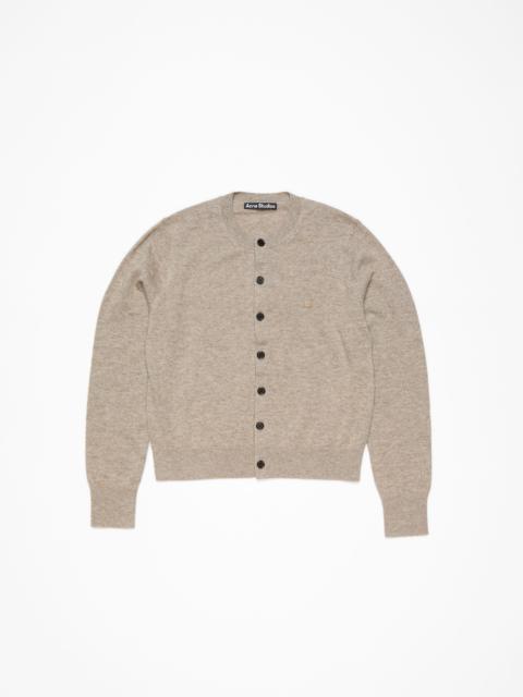 Acne Studios Cadigan yak wool - fitted fit - Greige melange
