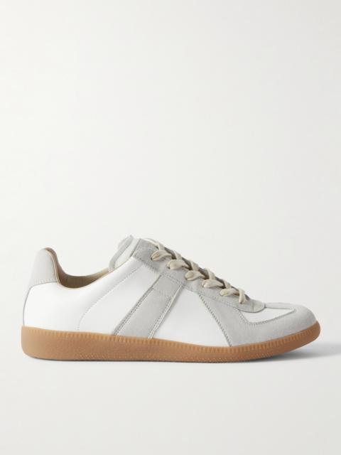 Maison Margiela Replica Leather and Suede Sneakers