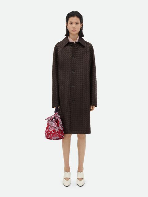 Bottega Veneta Intrecciato Leather Coat