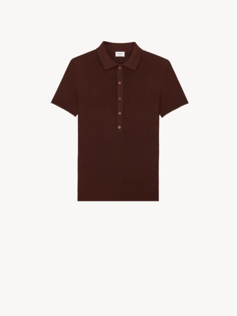 SAINT LAURENT POLO IN SEEDSTITCH SILK