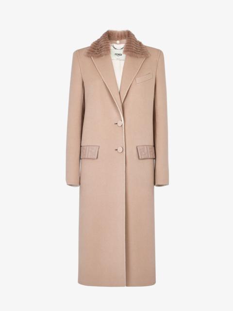 FENDI Beige cashmere coat