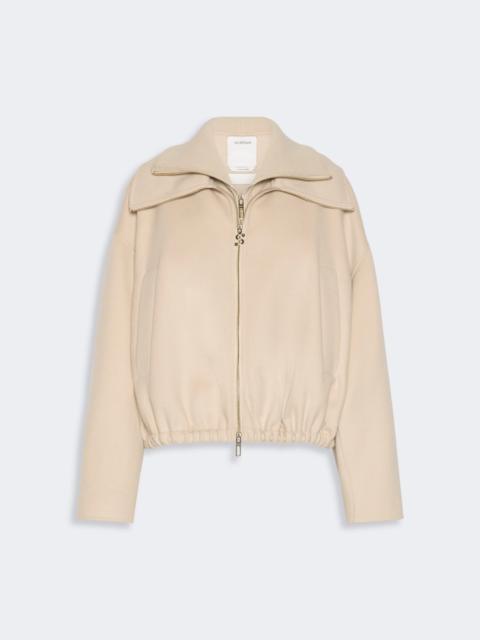Sportmax EMIRO Pure wool bomber jacket with removable bib - BEIGE