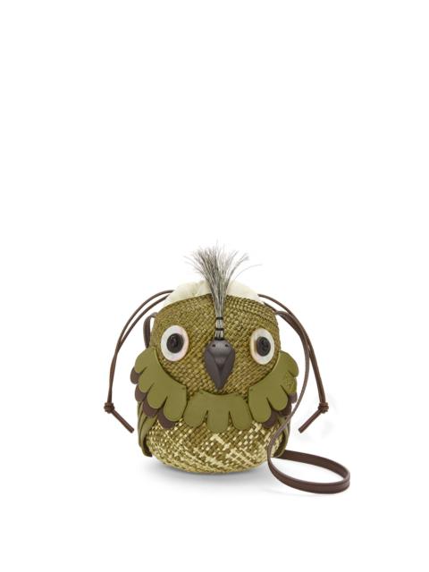 Loewe Bird bag in iraca palm and calfskin