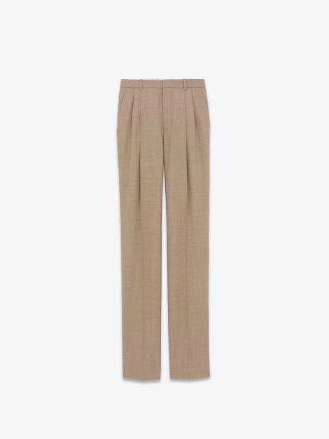 high-waisted pants in grain de poudre