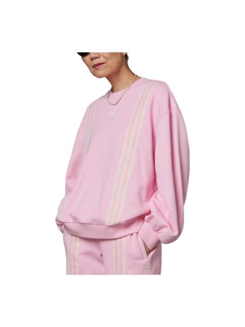adidas (WMNS) adidas originals SS23 Adicolor 70s 3-Stripes Sweatshirt 'Pink' IK7868