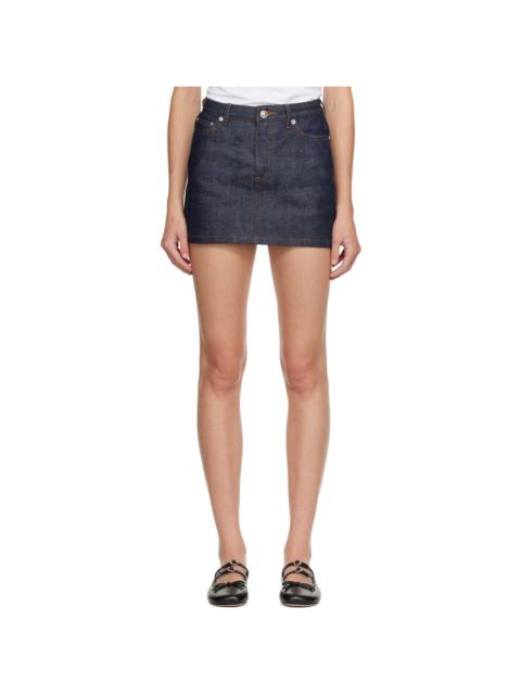 A.P.C. Indigo Selvedge Denim Miniskirt
