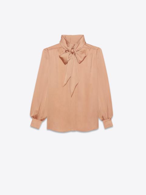 SAINT LAURENT lavallière-neck blouse in silk charmeuse