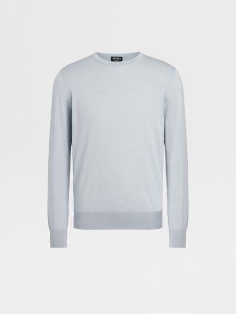 ZEGNA LIGHT BLUE CASHSETA CREWNECK