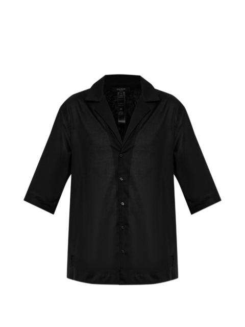 Balmain button-up short-sleeve shirt