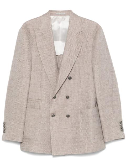 Brunello Cucinelli mélange-effect blazer