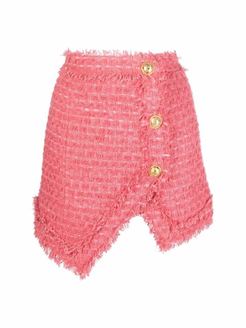 textured-tweed mini skirt