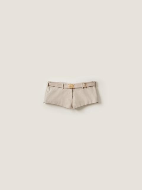 Miu Miu Panama cotton shorts