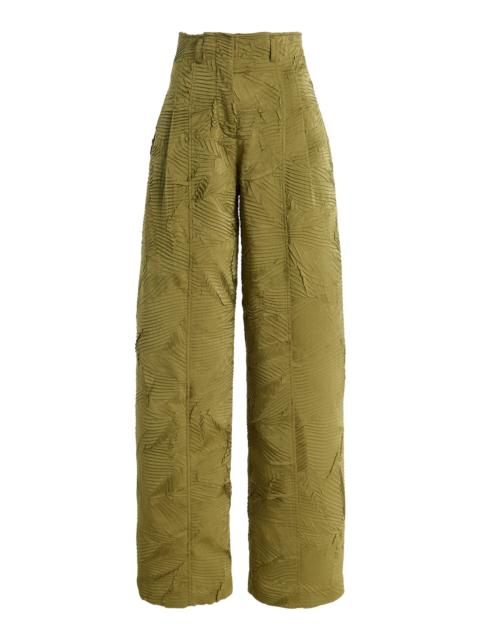ULLA JOHNSON Carine Satin Wide Leg Pants gold