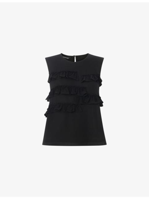 WHISTLES Frilled Sleeveless Woven Top
