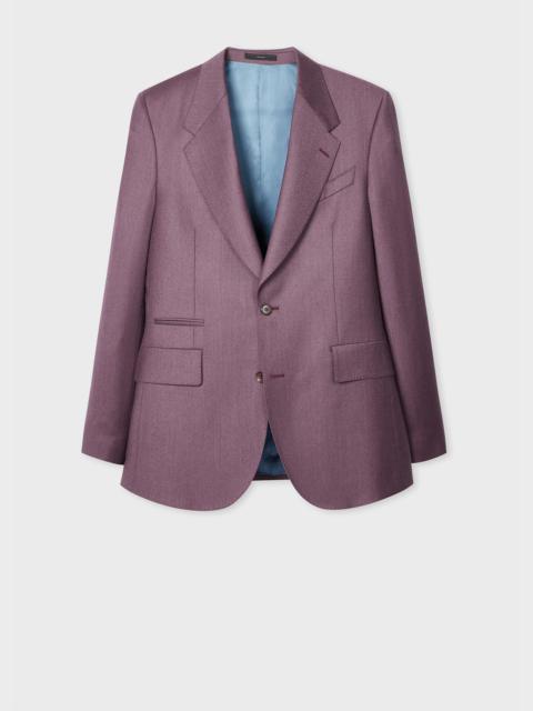 Paul Smith Purple Overdyed Wool-Cashmere Flannel Blazer