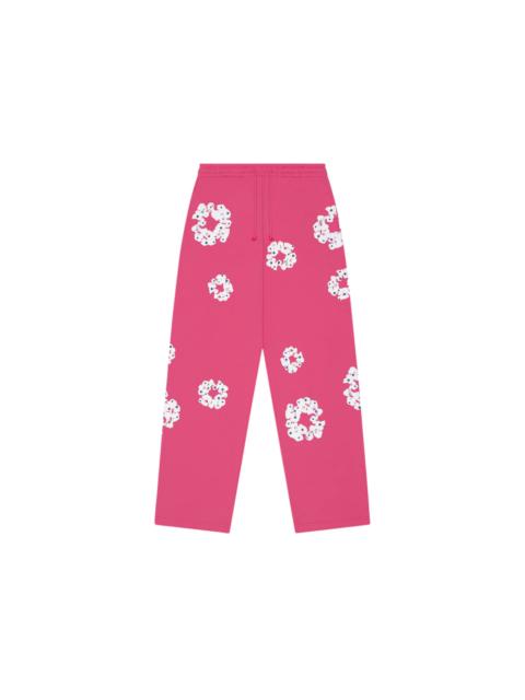 DENIM TEARS Denim Tears Rhinestone Cotton Wreath Sweatpants Pink
