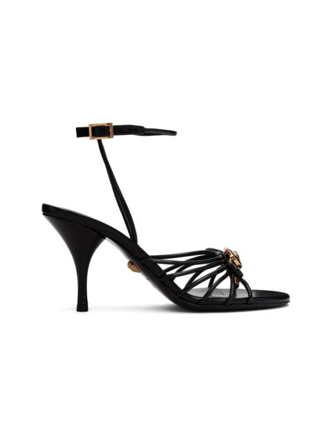VERSACE Black Opera Bow Nappa 85mm Heeled Sandals