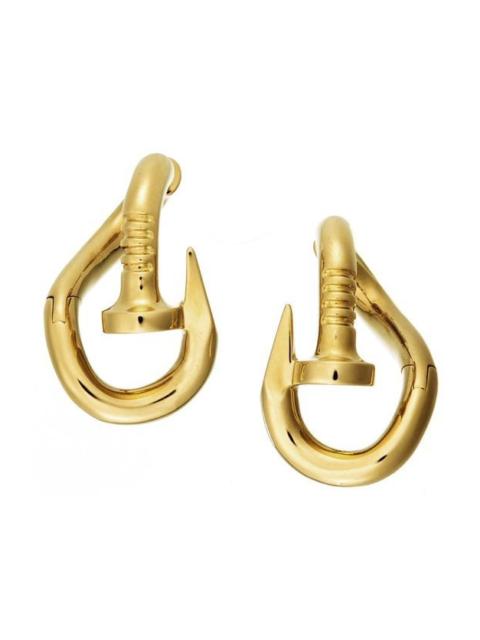 DAVID WEBB Polished Bent Nail Earrings
