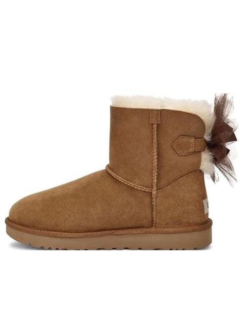 UGG (WMNS) UGG Mini Bailey Tulle Bow 'Brown' 1019994-CHE