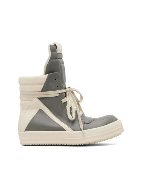 Rick Owens Gray Temple Geobasket Sneakers