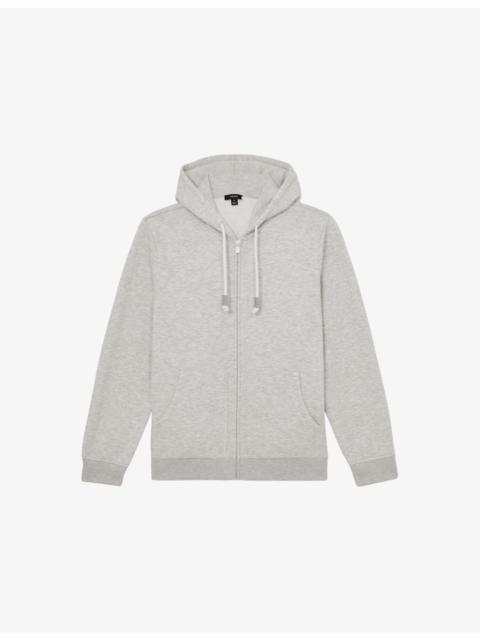 REISS Howel Zip-Up Cotton-Jersey Hoody