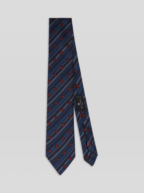 Etro MICRO PAISLEY STRIPED TIE