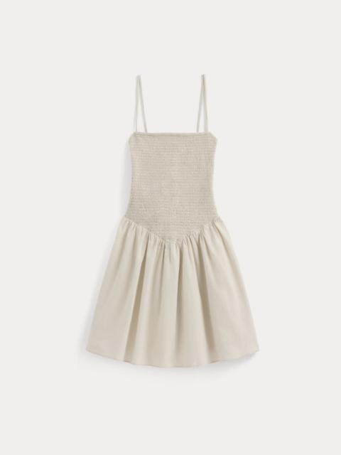 EVERLANE GAUZE SMOCKED MINI DRESS