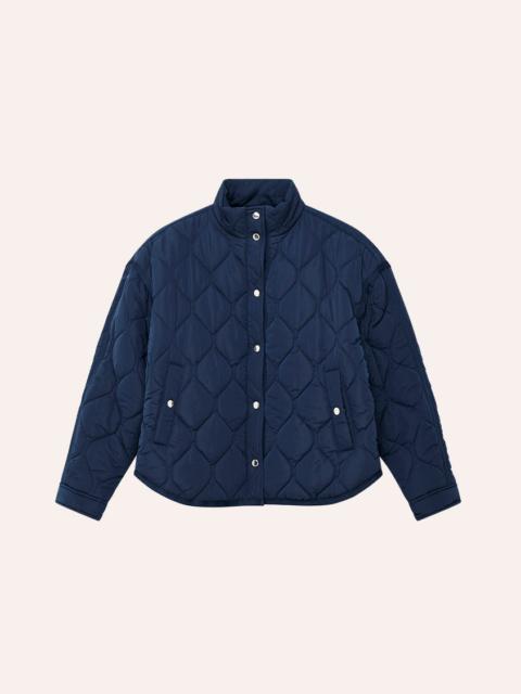 P.E NATION SURGE QUILT JACKET IN DARK NAVY