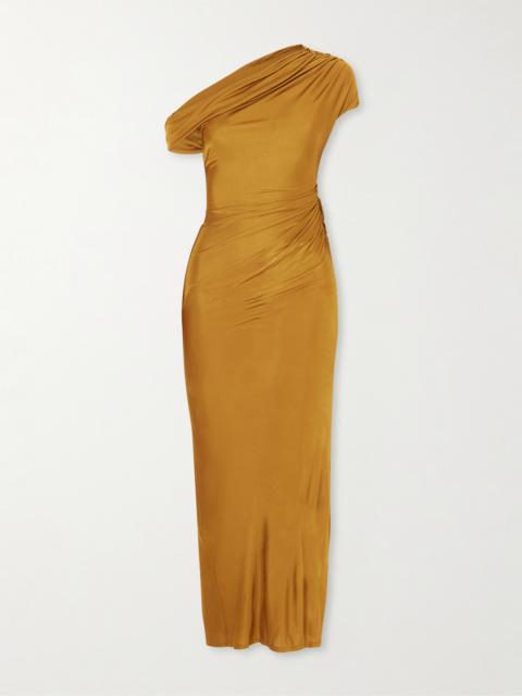 GALVAN Off-the-shoulder Draped Satin-jersey Maxi Dress