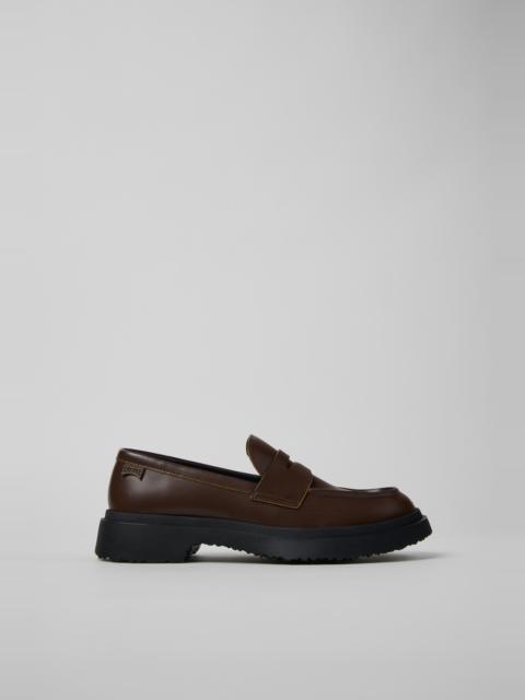 CAMPERLAB Brown Leather Moccasins for Women.