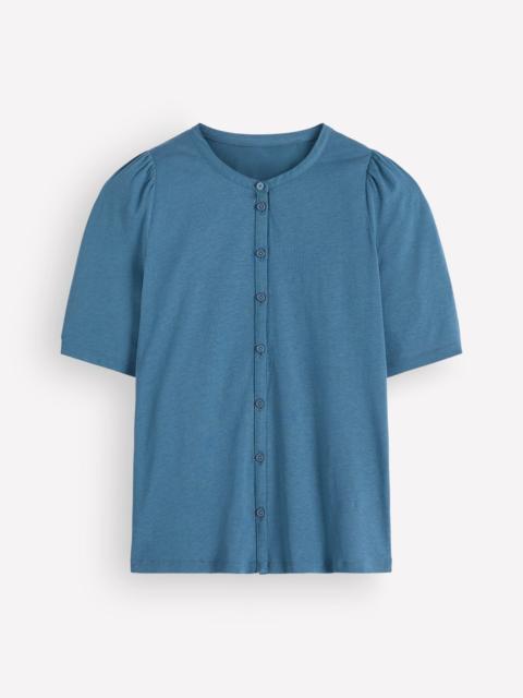 BODEN Supersoft Short Puff Shirt-Storm Blue
