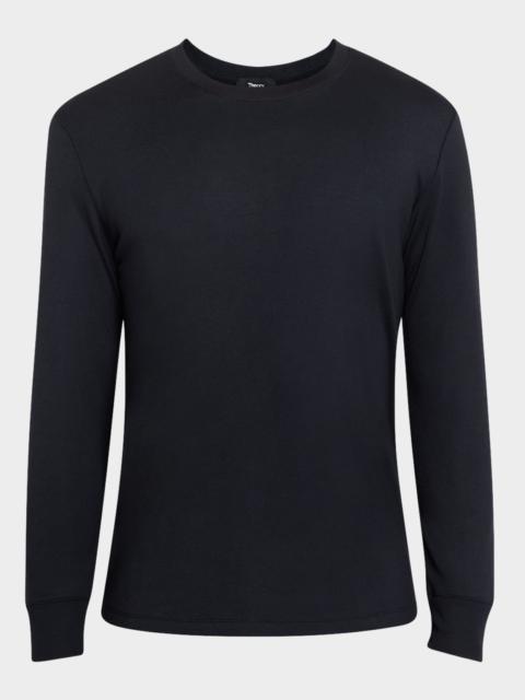 Theory Men's Essential Tee Long Sleeve in Anemone Milano