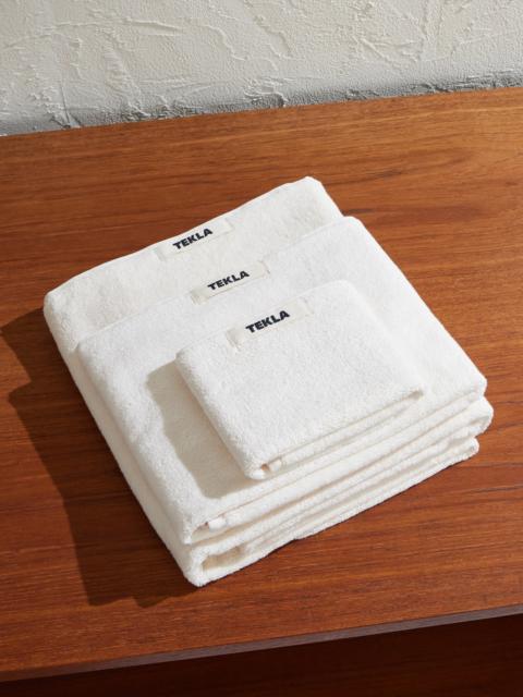 TEKLA Set of Three Logo-Appliquéd Organic Cotton-Terry Towels