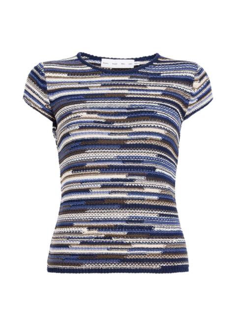 Proenza Schouler Veya ribbed striped T-shirt