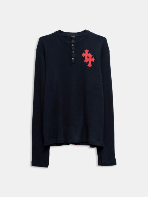 Chrome Hearts CH Navy Red 3 Patches LS Thermal