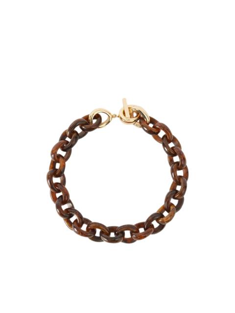 JOSEPH tortoiseshell-effect chunky-link necklace