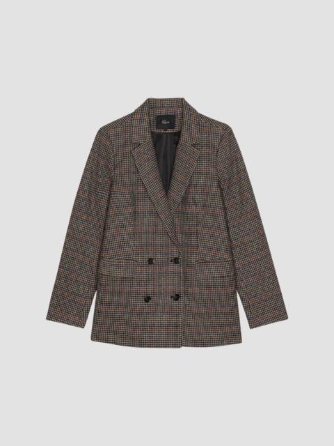 Rails Women's Jac Houndstooth Double-Breasted Blazer - Oxford Plum