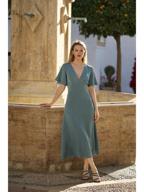 Gaâla Coralie Silk Dress Closed back