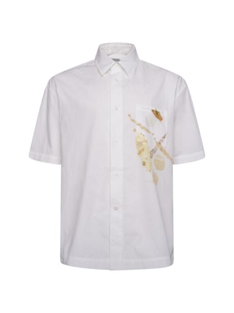FENG CHEN WANG Plant Dye Short-Sleeve Shirt in White