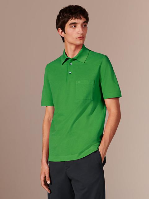 Hermès H embroidered buttoned polo shirt