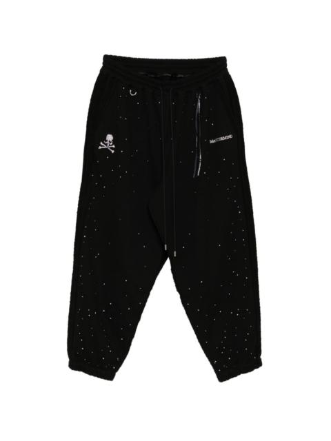 MASTERMIND WORLD logo crystal-embellished track pants