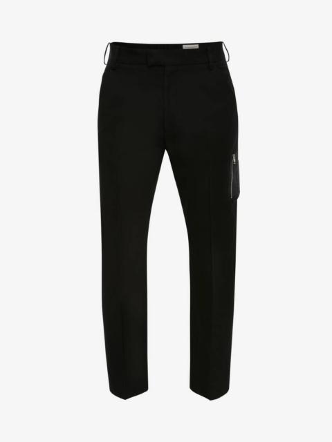 Alexander McQueen Ma-1 Pocket Tailored Trousers in Black