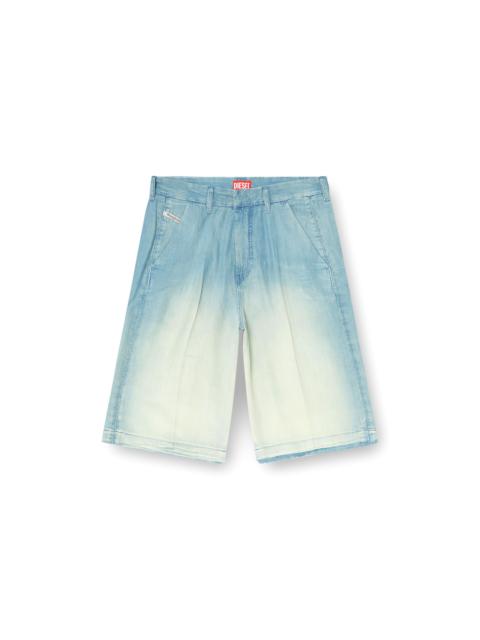 Diesel SHORTS IN FLUID OVERDYED DENIM