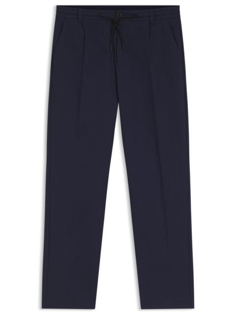 HUGO PERFORMANCE-STRETCH MODERN-FIT TROUSERS IN OTTOMAN FABRIC