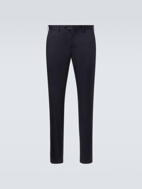 LARDINI Mid-rise cotton slim pants