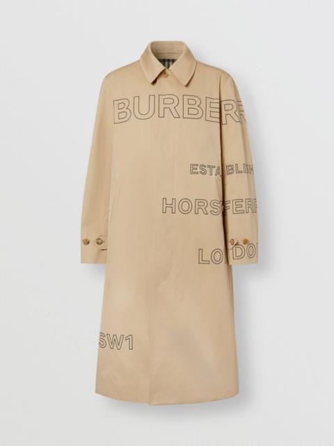 Burberry Horseferry Print Cotton Gabardine Car Coat