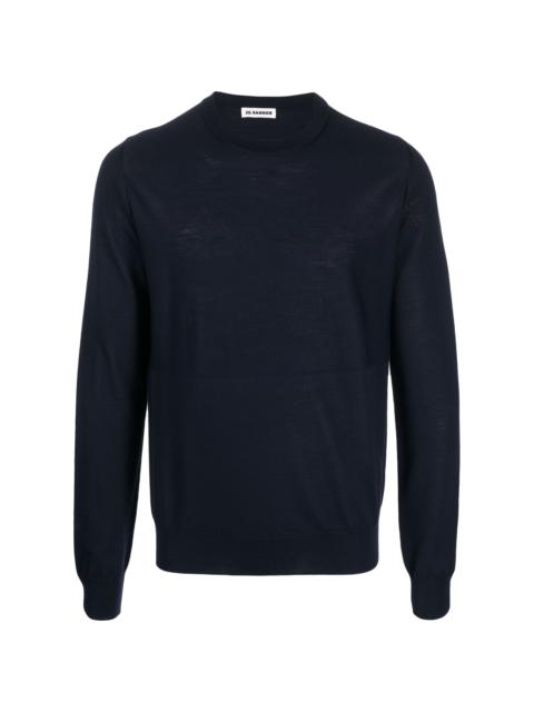 crew neck virgin wool jumper