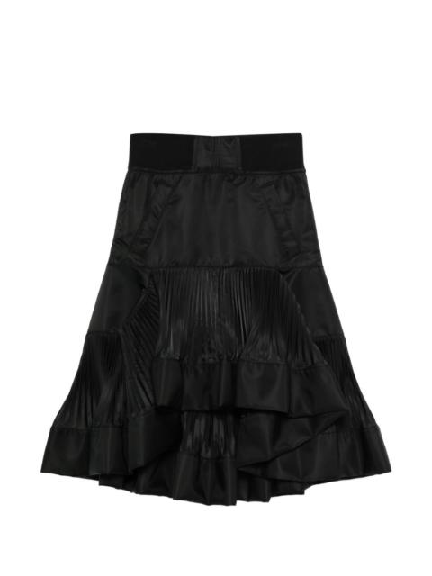 sacai pleated midi skirt